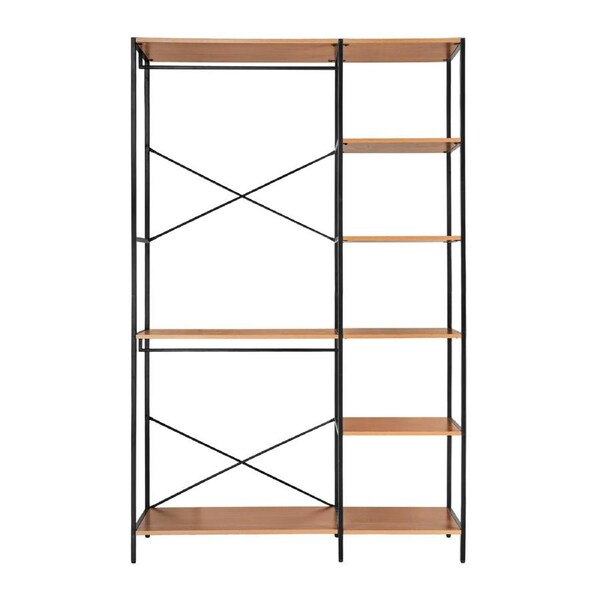8 Tiers Metal Garment Rack Storage Shelves Clothes Hanging Wardrobe Closet Stand