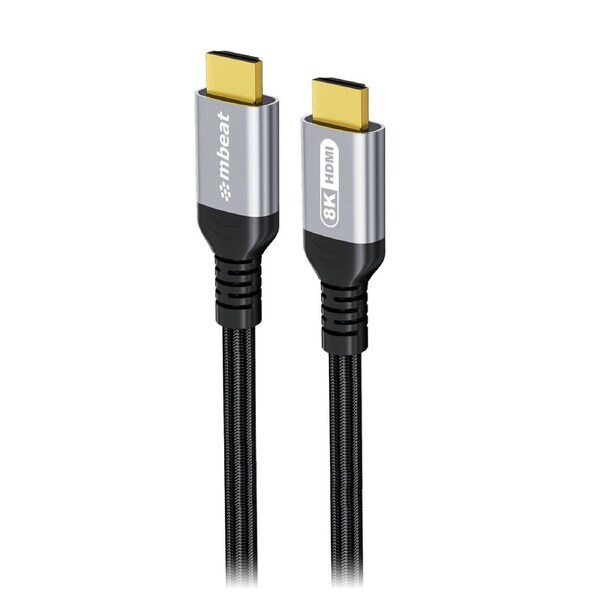 Mbeat Tough Link 1.5m Certified 8K HDMI Cable (Space Grey)