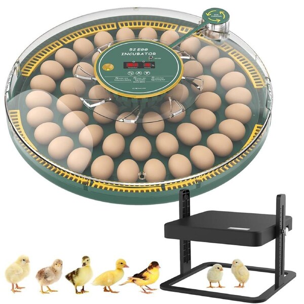 Advwin 52 Eggs Automatic Egg Incubator + Chicken Brooder Heating Plate