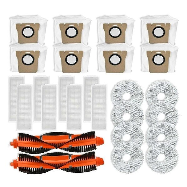 For M30 Pro C107 Vacuum Replacement Parts Roller Main Brush Hepa Filter Mop Cloth Dust Bag Accessories