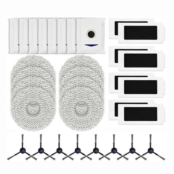 32PCS Replacement Parts for Deebot T30 Pro Omni / DDX14 / T30 MAX Vacuum Side Brush Hepa Filter Mop Rag Dust Bag