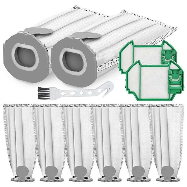 8 Vacuum Cleaner Bags For Kobold FP7 VK7 Cordless Vacuum Cleaner With 2 Motor Protection Filters