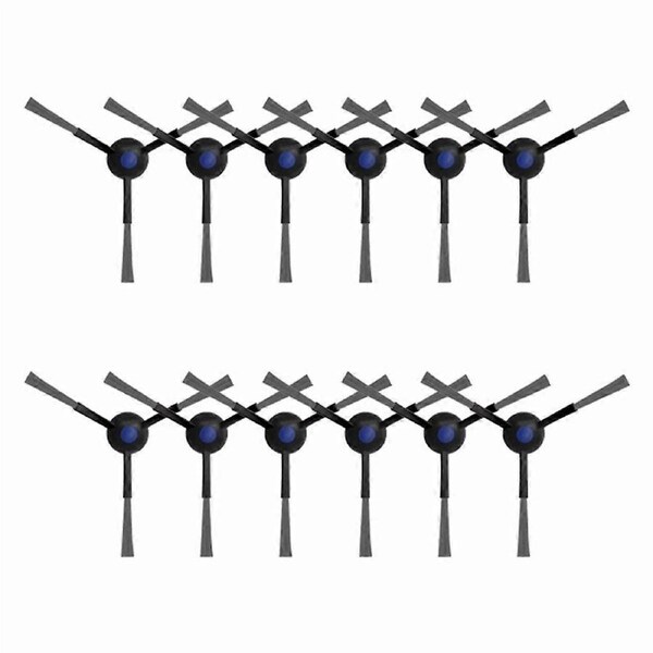 12Pcs Washable Side Brush for Debot T30 Pro Omni / Ddx14 / T30 Max Robot Vacuum Cleaner Replacement Parts