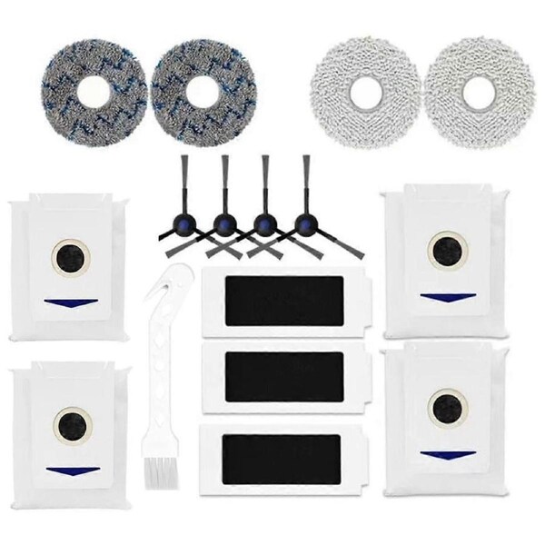 For M12 Pro Robot Vacuum Cleaner Side Brush Hepa Filter Mop Cloth Dust Bags Accessories
