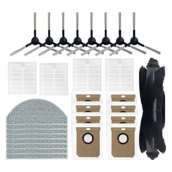 29PCS for Eve CC / SDJ12RM Robot Vacuum Cleaner Main Side Brush Hepa Filter Mop Cloth Dust Bag Replacement Parts