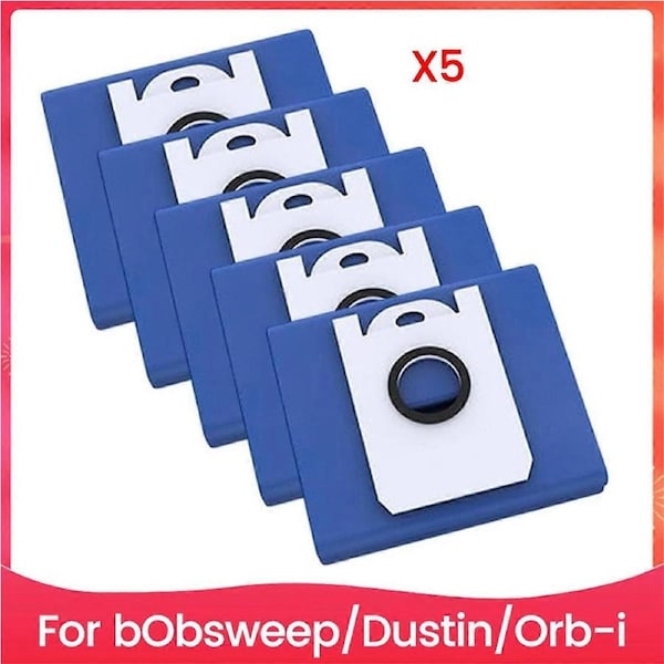 Replacement Dust Bags for BObsweep for Dustin and -I Robot Vacuum Cleaners, Vacuum Canister Bags Large Capacity 5pcs