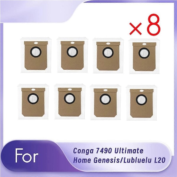 8 Pcs Dust Bags for 7490 Ultimate Home / L20 Sweeper Accessories Built to Last and Work Well