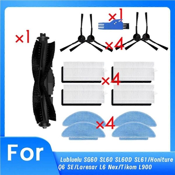 14 Pcs for SG60 SL60 SL60D SL61/ Q6 SE/ L900 Sweeping Robot Cleaner Parts Replacement