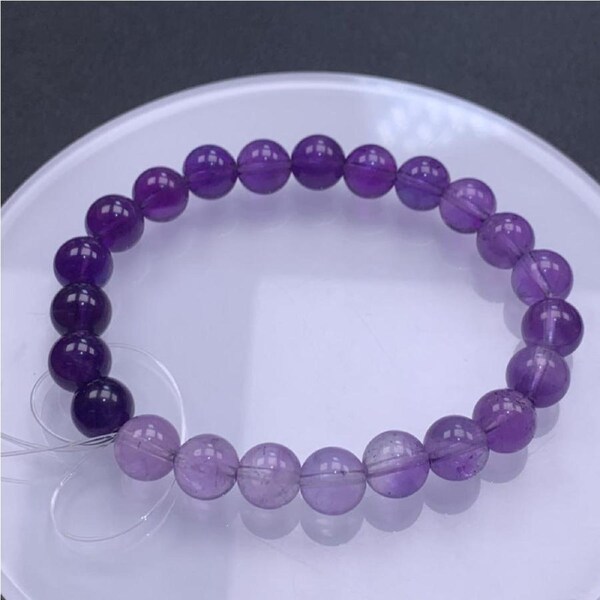 Natural Gradient Color Amethyst Transparent Jewelry Bracelets