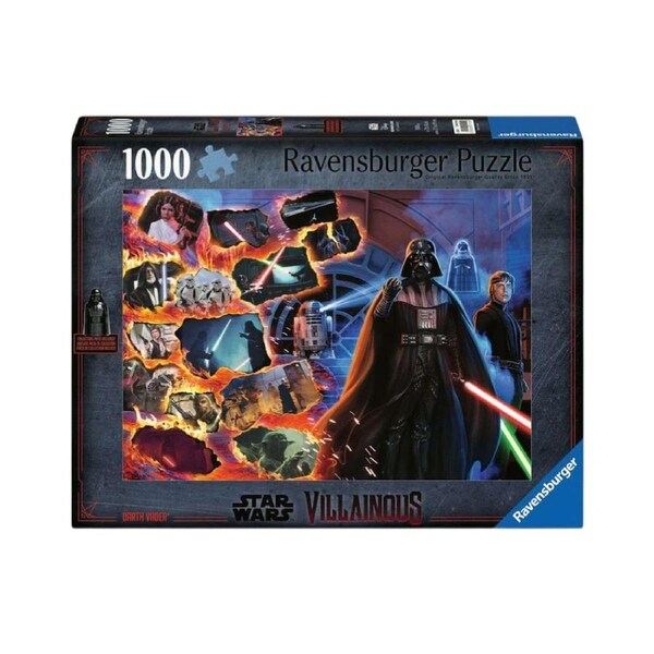 Ravensburger Stars Wars Villainous Darth Vader 1000 Piece Jigsaw Puzzle with Figure