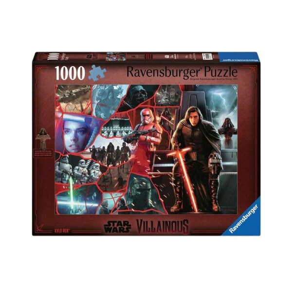 Ravensburger Stars Wars Villainous Kylo Ren 1000 Piece Jigsaw Puzzle with Figure