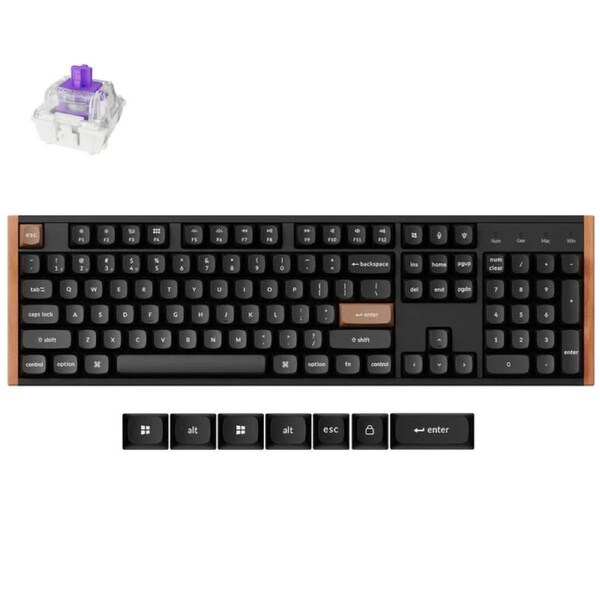 Keychron K10 HE Wireless Magnetic Switch Custom Keyboard Black - Gateron Double-Rail Nebula Switch (KBKCK10HF1)