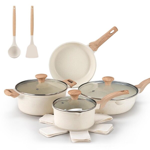 ZUNI 13PCS Nonstick Cookware Pots & Pans Set Granite Coating Cooking Utensil