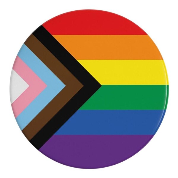 1x LGBTQI+ Progress Pride Rainbow Lapel Pin Badge Pride Parade Mardi Gras Party