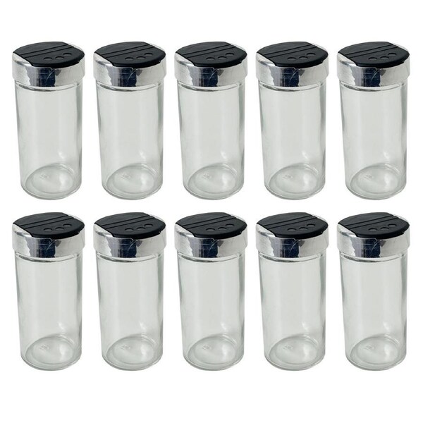 Mulini 9.6cm Glass Spice Jar - 10 Pack