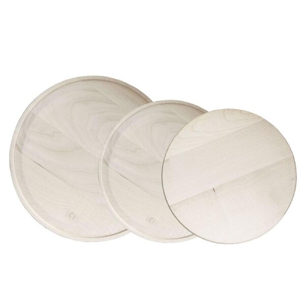 Klawe 3 Pack of 30cm, 26cm, 24cm Maple Wood Round Serving Boards