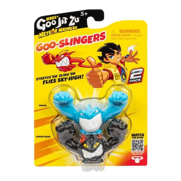 Heroes of Goo Jit Zu Meteor Madness Goo Slingers 2 Pack - Thrash and Corruptagon
