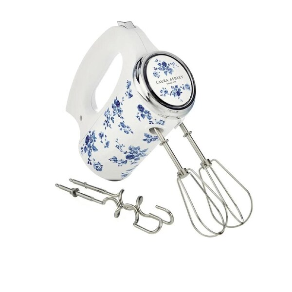 Laura Ashley Hand Mixer - Portable Electric Hand Blender Mixing Food Processor Whisk - 5 Speed Mix