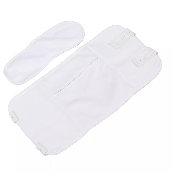 Castor Oil Pack Kit Compress Wrap Belt for Inflammation Toxin Remover Reusable~White