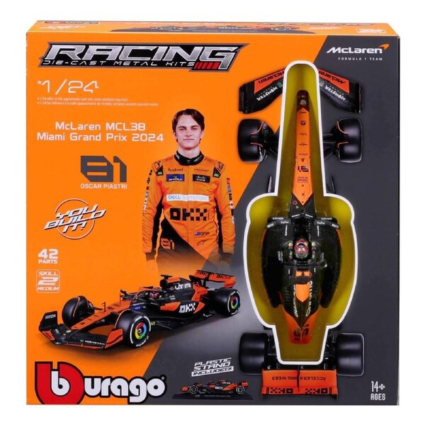 Bburago -1:24 F1 McLaren #81 Piastri 2024 Model Kit