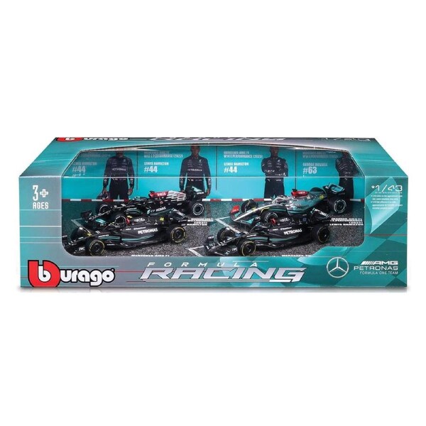Bburago - F1 Mercedes AMG Gift Set 1:43 Hamilton #44 4pcs