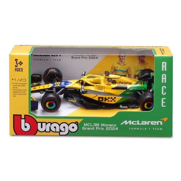 Bburago 1:43 McLaren F1 2024 Senna Livery #81 Piastri