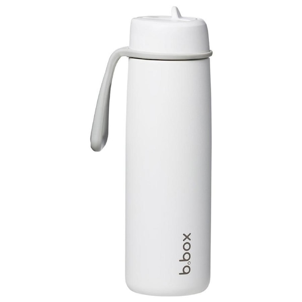 B.Box 690mL Insulated Flip Top Drink Bottle - White out