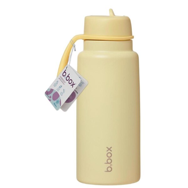 B.Box 1L Insulated Flip Top Drink Bottle - Lemon Twist