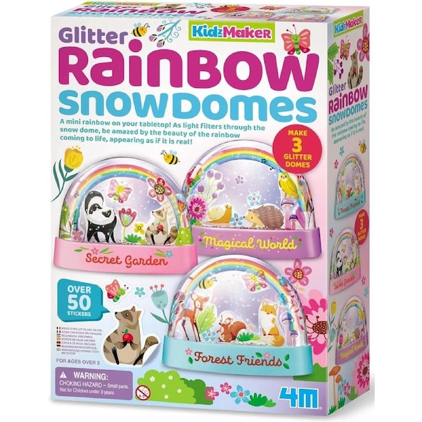 4M - Glitter Rainbow Snow Domes