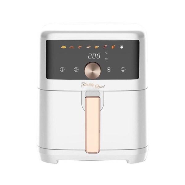 Healthy Choice 7L Digital Air Fryer, Intuitive Touch Control with Pizza/Baking Pan, and Accessories
