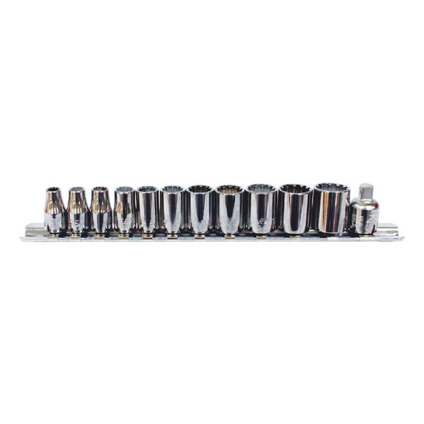 Wurth 1/4" 12pc Multi-Socket Wrench Set Chrome Metric/Imperial TX Bi-Hex Square