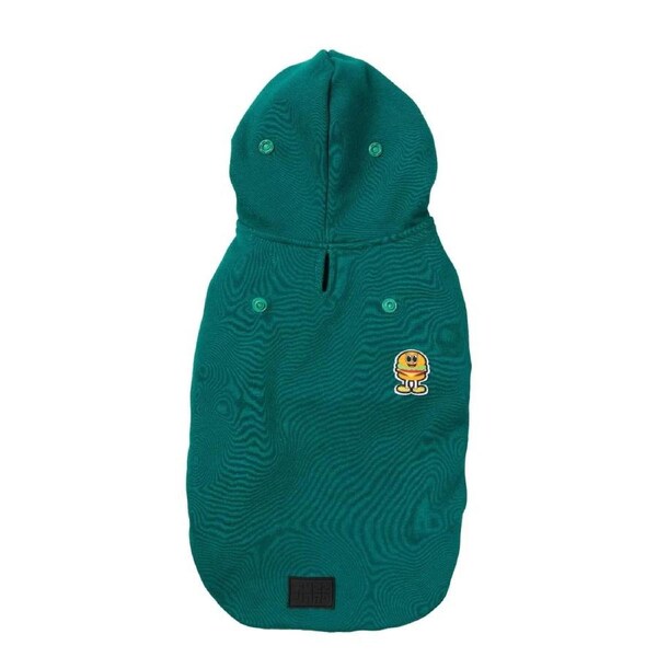 The Homies Green Dog Hoodie Size 3 35 to 38cm Long Dog Coat by FuzzYard