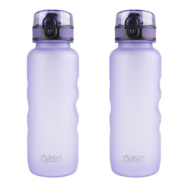 2PK Oasis Tritan Ergonomic Leak-Proof Sports Water Drink Bottle 750ml Lilac