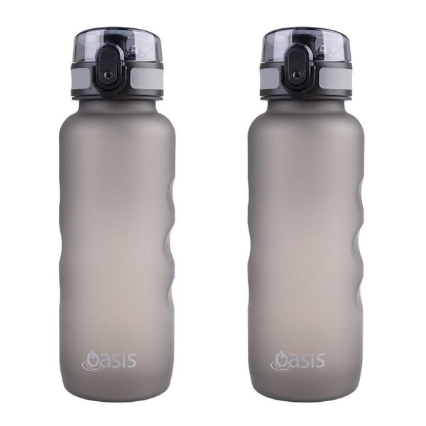 2PK Oasis Tritan Ergonomic Leak-Proof Sports Water Drink Bottle 750ml Graphite