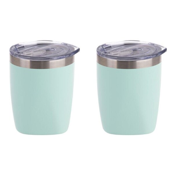 2PK Oasis Stainless Steel Double Wall Old Fashion Tumbler 300ml Matte Mint