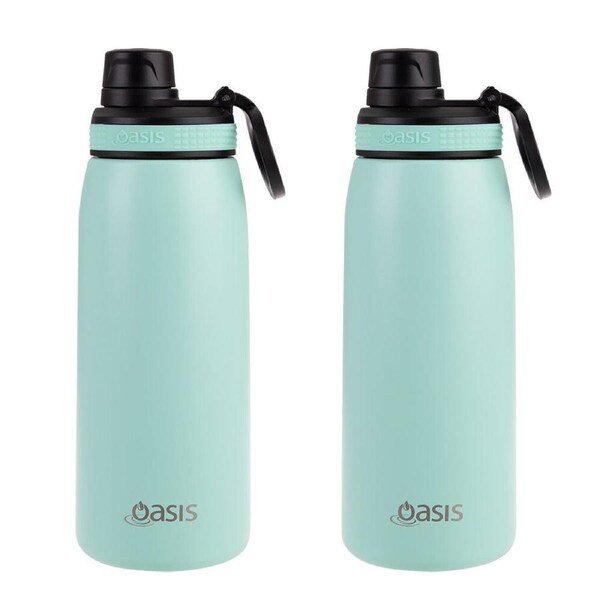 2PK Oasis Stainless Steel Insulated Sports Bottle w/ Screw Cap 780ml Mint
