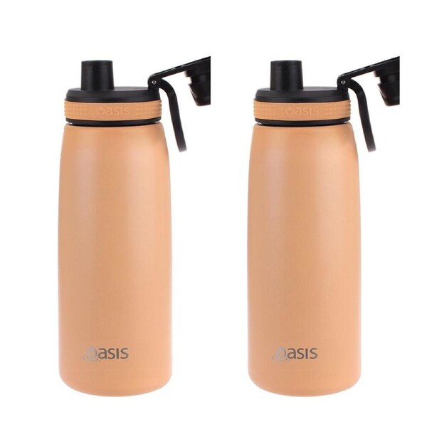 2PK Oasis Stainless Steel Insulated Sports Bottle w/ Screw Cap 780ml Rockmelon