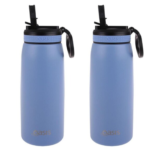 2PK Oasis Stainless Steel Double Wall Sports Bottle w/ Sipper 780ml Lilac