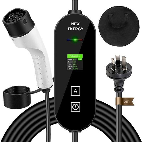 EV Charger, Type 2 - 10A/15A Adaptor - 6A-15A Adjustable Current - 5 Meter