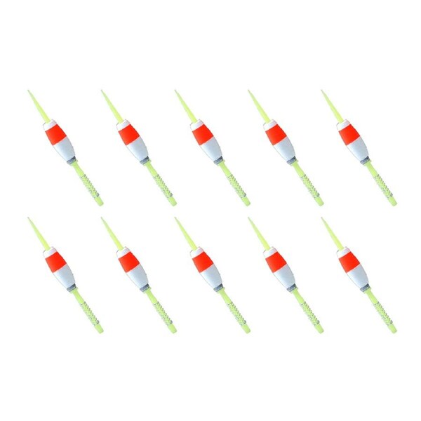 10PK SureCatch High Vis Tough Spring Torpedo Weighted Foam Float - 3 inch