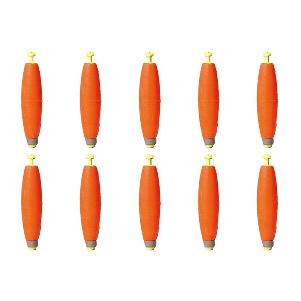 10PK SureCatch High Vis Tough Durable Torpedo Weighted Foam Float 1 1/2 inch
