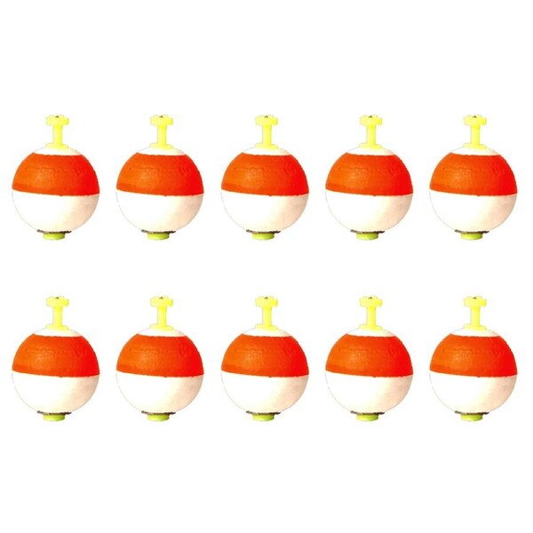 10PK SureCatch High Vis Tough Durable Round Weighted Foam Float - 1 1/4 inches