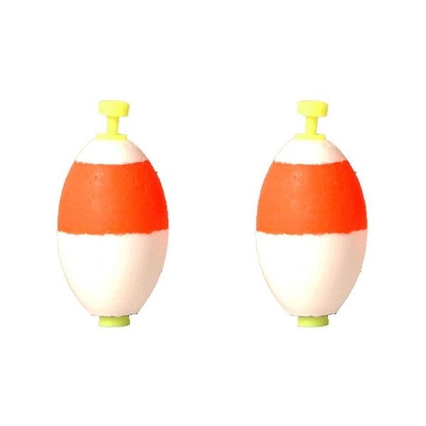 2PK SureCatch Highly Visible Tough Durable Oval Weighted Foam Float - 2 inch