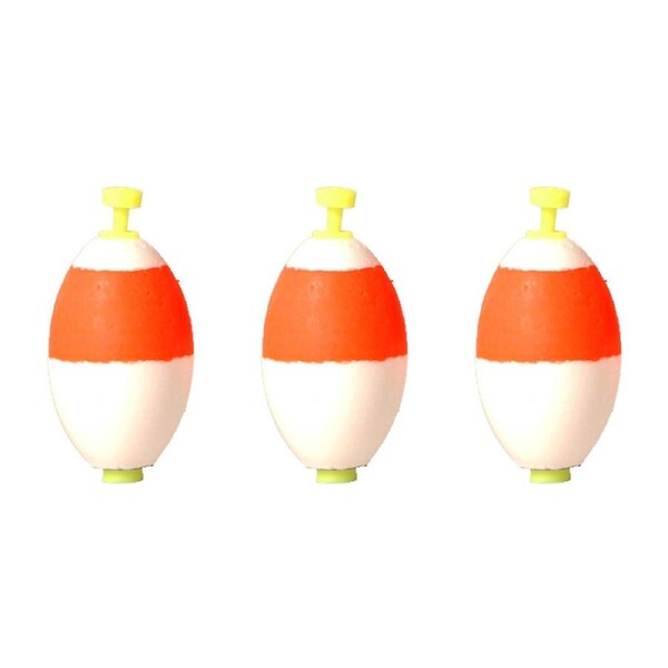 3PK SureCatch Highly Visible Tough Durable Oval Weighted Foam Float - 2 1/2 inch