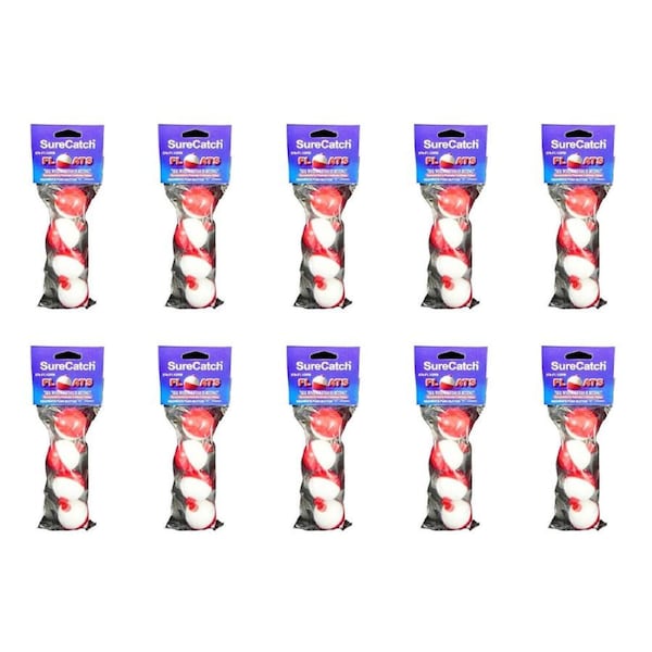 10x 4pc SureCatch 1 1/2inch Push Button Fishing Floats Fresh/Saltwater Tackle