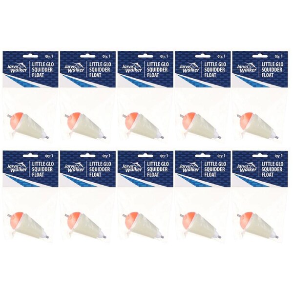10PK Jarvis Walker Small Glow Squidder Float Foam Fishing Float w/Luminous Glow
