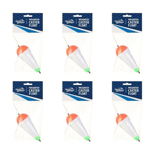 6PK Jarvis Walker High Visible Weighted Caster Float Foam Cone Fishing Float