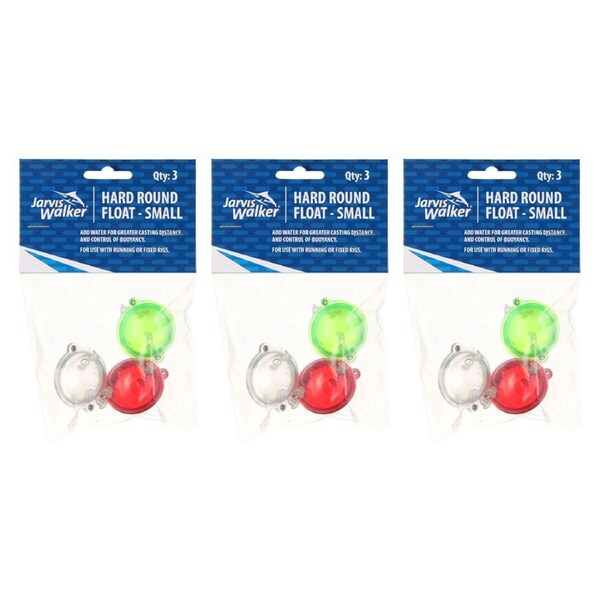 3x 3pc Jarvis Walker Small Hard Round Floats For Running/Fixed Rigs