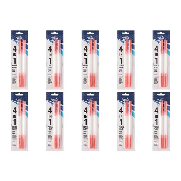 10x 2pc Jarvis Walker 4-1 Day/Night Pencil Fishing Floats Adjustable Buoyancy