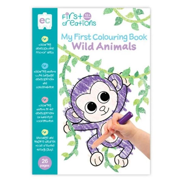 First Creations - Wild Animals Colouring Book